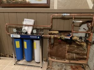 Recently installed water filtration