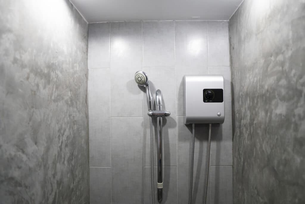 shower and tankless water heater